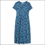 Seasalt Seed Packet Short Sleeve Midi Dress Sketch Leaf Yacht 1