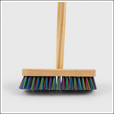 Hillbrush 229mm Stiff Deck Scrub Wooden Broom 1