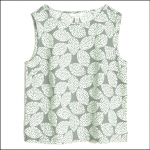 Seasalt Women's Colour Study Top Lemon Stamp Greenware 1