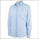 Hoggs of Fife Bonnie II Cotton Shirt Light Blue Stripe