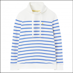 Joules Kinsley Cosy Funnel Neck Sweatshirt Navy Stripe 1