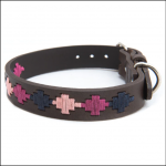 Pioneros Polo Pampas Cross Dog Collar – Berry, Navy & Pink