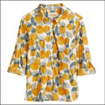 Seasalt Larissa Organic Cotton Shirt Leaves & Lemons Sunglow 1