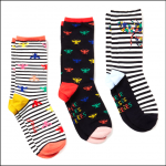 Joules Excellent Everyday 3 Pack Socks Multi Bee 1