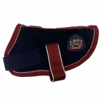 Mackey Buddy Fleece Dog Coat Navy-Burgundy-White