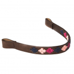 Pioneros Polo Brown Leather Browband Berry, Navy, Pink