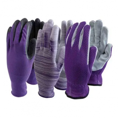 Town & Country Ladies Rigger Gloves Triple Pack (Purple)