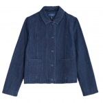 Seasalt Seven Stones Organic Cotton Denim Jacket Dark Wash Indigo