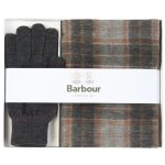 Barbour Scarf & Glove Gift Set Greystone