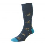 HJ Hall Men’s Pheasant & Grouse Cotton Rich Socks Navy