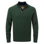 Schoffel Forres Lambswool 1/4 Zip Jumper Evergreen