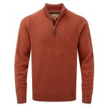 Schoffel Fortrose Lambswool 1/4 Zip Jumper Rust