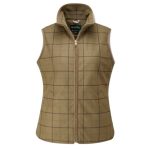 Alan Paine Axford Ladies Gilet in Green Check