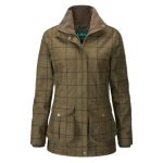 Alan Paine Axford Ladies Lightweight Field Coat in Green Check