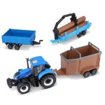 Bburago New Holland T7.315 Tractor & 3 Trailers 1:50 Scale