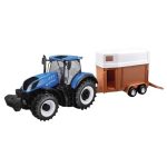 Bburago New Holland T7.315 Tractor & Horse Trailer 1:32 Scale