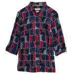 Seasalt Larissa Organic Cotton Shirt Mousehole Windows Darknight