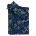 Seasalt Pretty Printed Scarf Lino Seaweed Mid Whirl