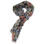 Seasalt Pretty Printed Scarf Printed Seed Heads Onyx