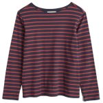 Seasalt Women’s Sailor Top Breton Magpie Dark Cinnamon