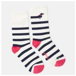 Joules Excellent Everyday Socks Cream Stripe