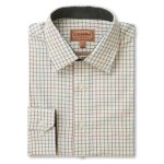 Schoffel Burnham Tattersall Classic Shirt Olive Tattersall