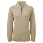 Schoffel Ladies Aviemore Alpaca Mix 1/4 Zip Jumper Oat – Size 16