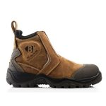 Buckler BSH014 Waterproof Leather Pull On Safety Boots Dark Brown