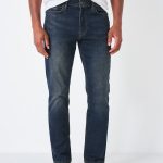 Crew Parker Straight Leg Jeans Dark Vintage Blue