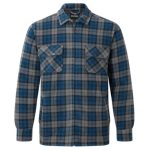 Fort Workwear Portman Fleece Checked Shacket Blue