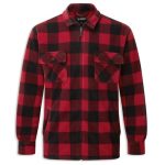 Fort Workwear Portman Fleece Checked Shacket Red