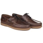Le Chameau Galion Homme Leather Deck Shoe Marron