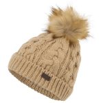 Schoffel Bakewell Cable Knit Bobble Hat Oat