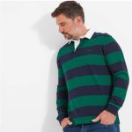 Schoffel Men’s St Mawes Rugby Shirt Navy-Green Stripe