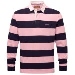 Schoffel Men’s St Mawes Rugby Shirt Navy-Pink Stripe