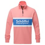 Schoffel Exeter Heritage 1/4 Zip Rugby Shirt Flamingo