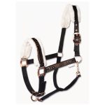 Waldhausen Elegant Horse Halter Black-Rose Gold