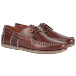 Barbour Men’s Wake Boat Shoes Mahogany Brown