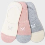 Crew Women’s 3 Pack Secret Bamboo Socks Oatmeal/Pink/Grey