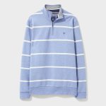 Crew Classic Men’s Half Zip Sweatshirt Blue / White Stripe