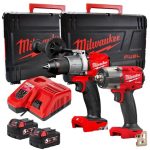 Milwaukee M18 FPP2F3-502X Powerpack Impact Drill and Impact Wrench