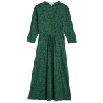 Seasalt Carwynnen Three Quarter Sleeve Dress Ditsy Silhouette Island