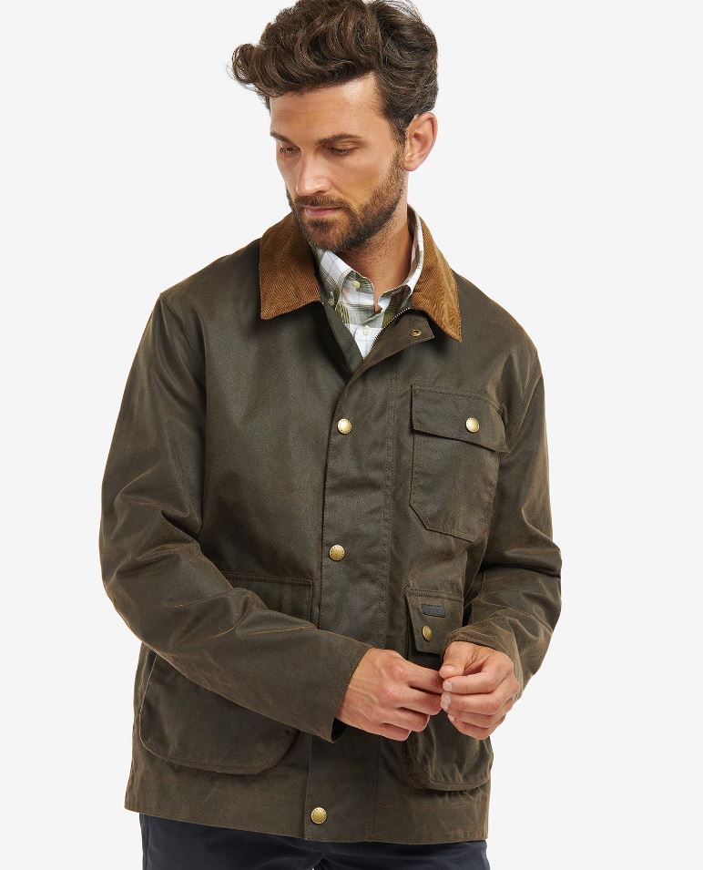 Barbour Meldon Waxed Jacket Brown-Classic Tartan | Ernest Doe Shop