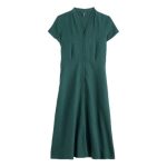 Seasalt Carved Wood Linen Dress Mallard