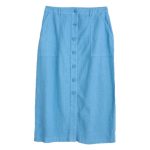 Seasalt Rosewell Farm Linen Midi Skirt Sea Blue