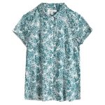 Seasalt Rushmaker Short Sleeve Shirt Inky Fern Chalk