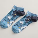 Seasalt Women’s Bamboo Arty Trainer Socks Wax Resist Floral Enamel