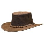 Barmah Foldaway Cooler Suede Leather Hat Hickory