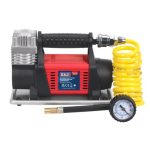 Sealey MAC04 12V Heavy Duty Tyre Inflator-Mini Air Compressor