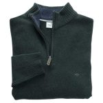 Hoggs of Fife Lothian 1/4 Zip Pullover Loden